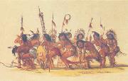 George Catlin War Dance oil painting on canvas
